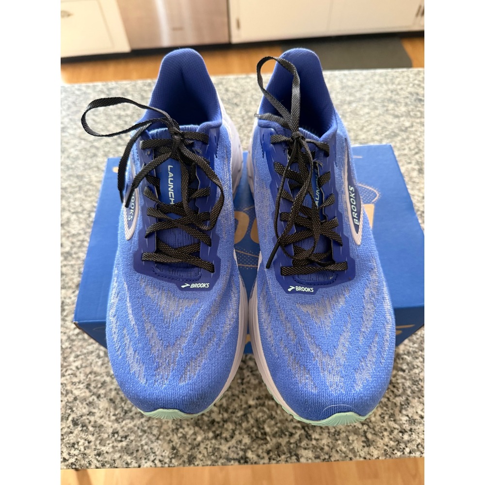 Brooks Launch 11 Running Shoes Womens 8 Blue White DNA FLASH Sneakers